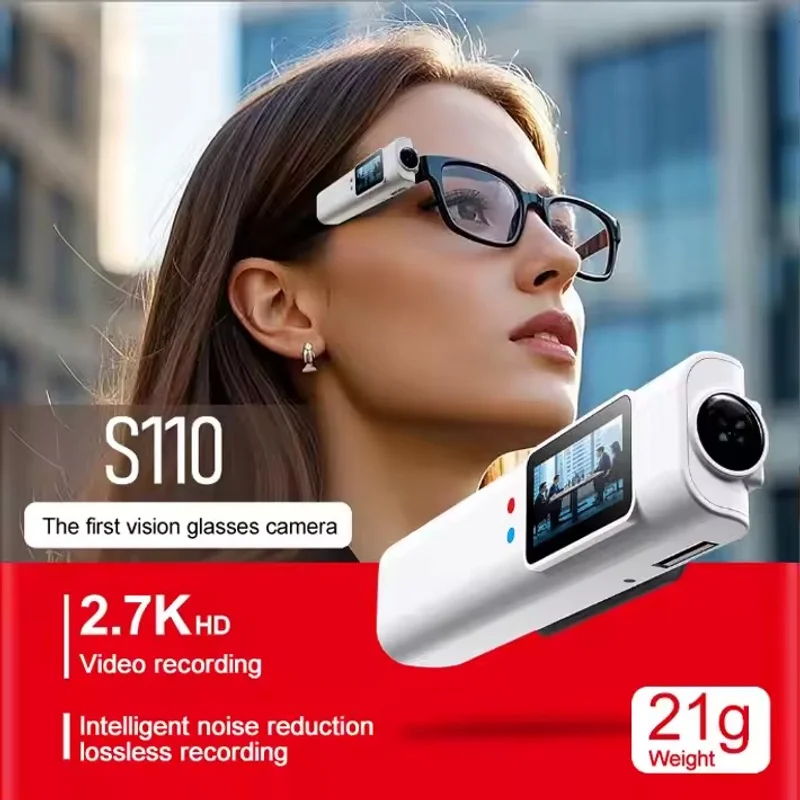 Unisex S110 4K HD Smart Glasses High-Definition Built-In Camera Display Anti-Glare Transparent Lenses Wearable Headset for All - Image 3