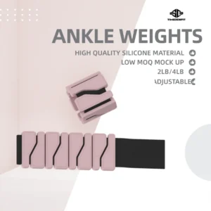 Pilates Device Low MOQ Custom Logo 2LB 4LB Adjustable Eco-Friendly Unisex Wrist Ankle Weights Silicone Iron Workout Bangles