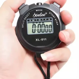 Portable Handheld Digital Display Sports Stopwatch Chronograph 4-Color Fitness Timer Counter for Consumers Electronics Pack of 100