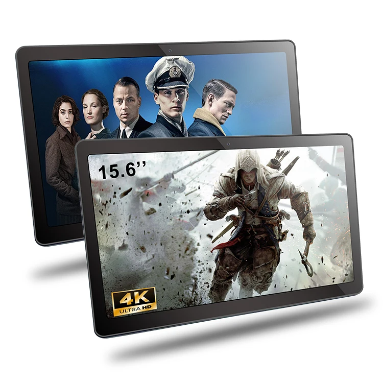 2024 Hot Sale Car Headrest IPS 15.6 Inch Android 12.0 System Rear Seat Entertainment Player WIFI Monitor Car Monitor TV