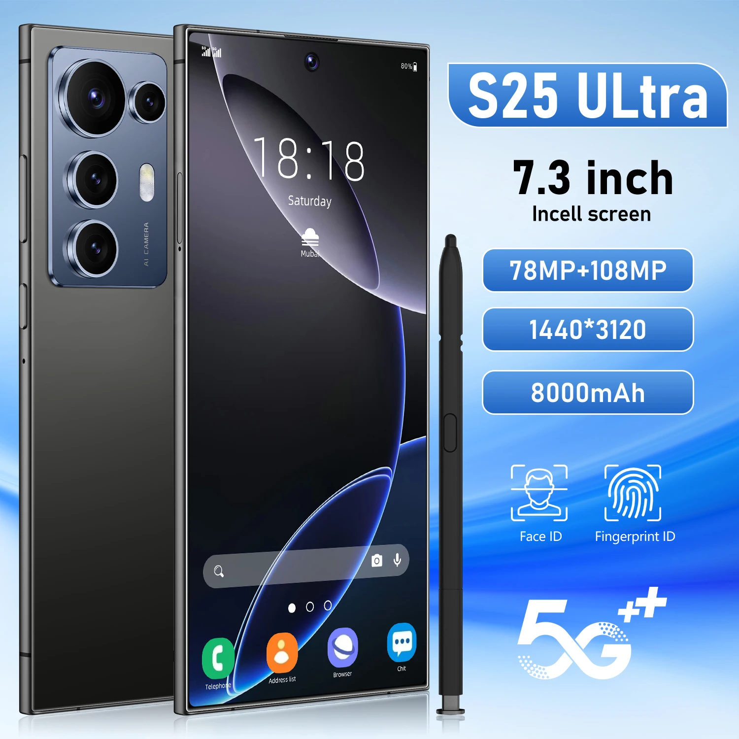 Bezel-Less Look Phones S25 U Smartphones 16gb+1tb 5g Dual Sim Cellphone Mobile Phone - Image 3