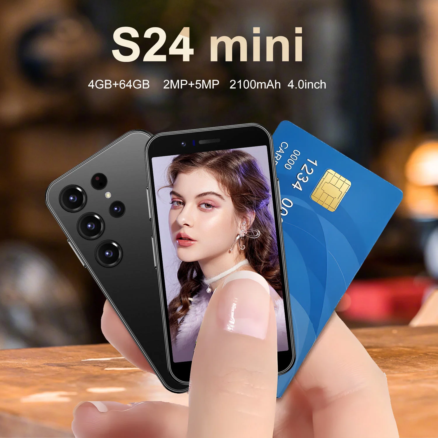 Durable Build S24 Ultra Smart Mini Phone Lightweight Android Mobile 2GB+16GB 144Hz HD LTE CDMA English French Spanish - Image 3