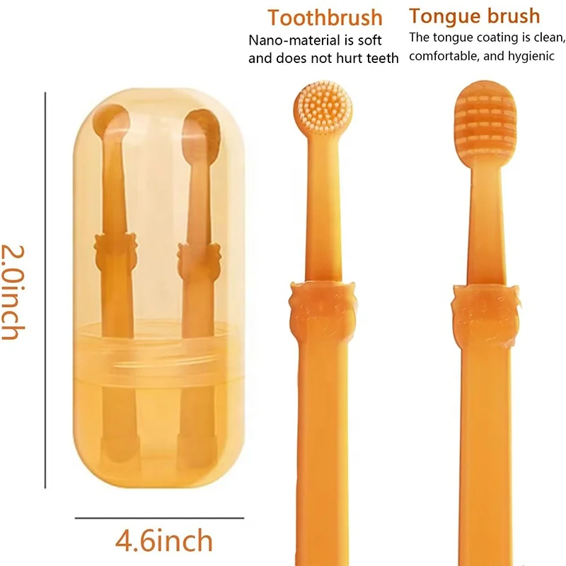 Dog Grooming 360 Degree Small Dog Silicone Toothbrush Kit with Storage Box for Pet Grooming Pack of 10 - Image 3
