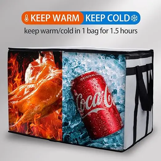 Insulated Outdoor Cooler Tote Red Large Reusable Waterproof for Canada Picnic Camping with Luxury Design - Image 3