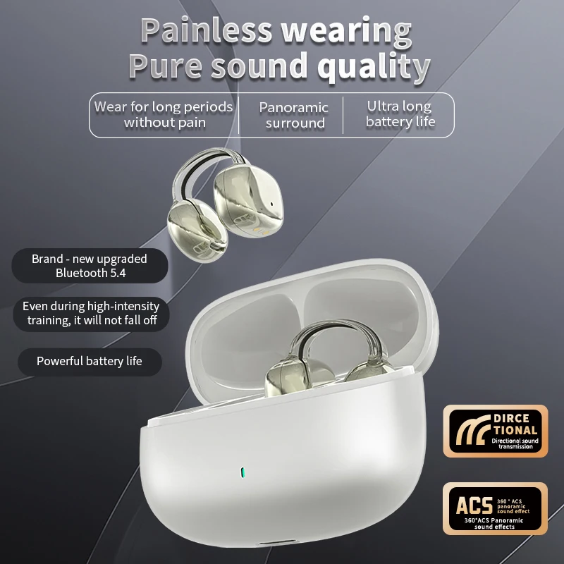 Hot YX59 AI Smart Ear Clips Earbuds OWS With ANC Noise Reduction Bone Conduct Earphone JL Realtime Language Translator With APP Pack of 20 - Image 2