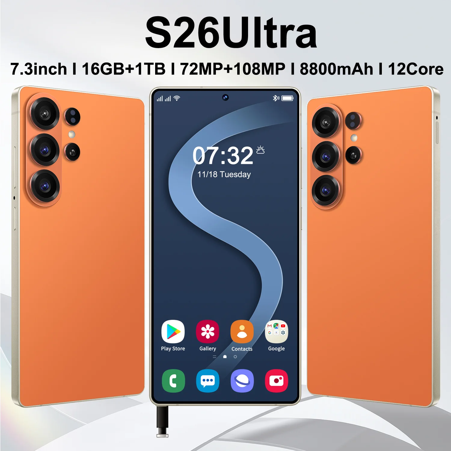 Eye-catching S26 Ultra 5G Smartphone 16GB+1TB Storage Camera Unlocked Android Mobile Phone with Face ID Fingerprint Dual SIM - Image 4