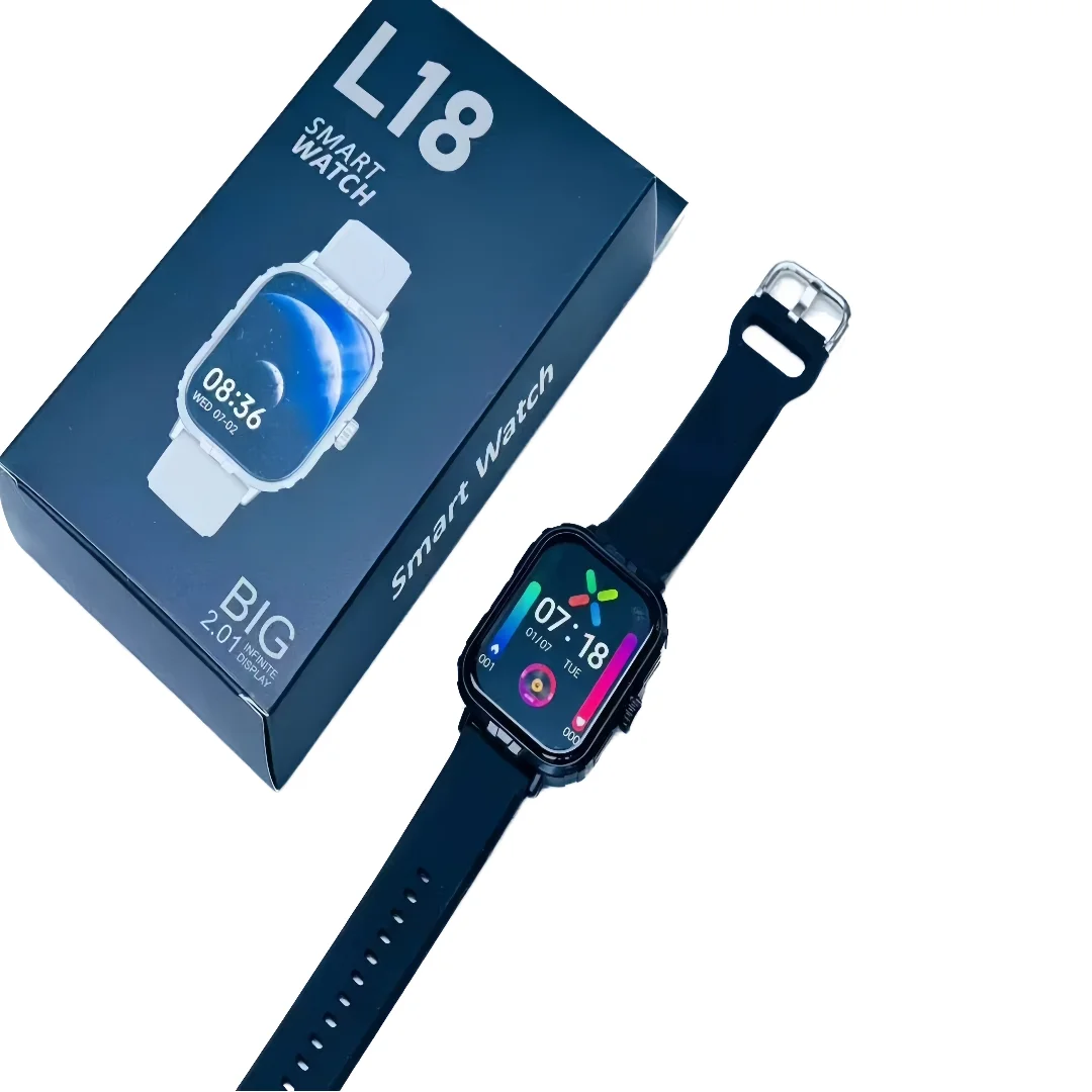 New Private Model L18 Smart Watch IP67 Touch Screen BT Call Message Reminder Fitness Tracker Heart Rate Sleep Tracker Pack of 5