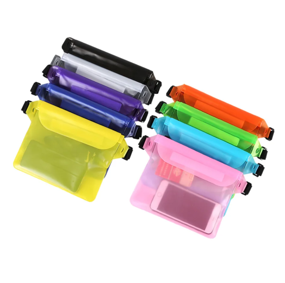 3 Layers Swimming Beach PVC Waist Pack Bag Underwater Bigger Space Outdoor Portable Waterproof Mobile Phone Dry Bags with Girdle Pack of 10 - Image 4