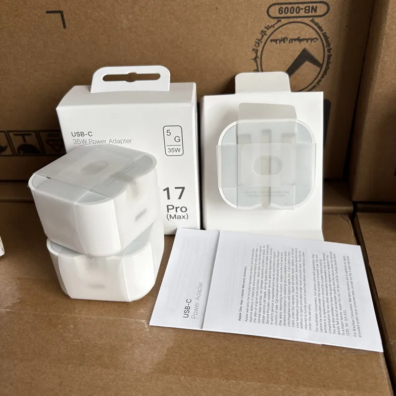 Good Quality 35W PD USB C Charger 20W TYPE C Power Adapters UK US EU Plug Fast Charger 16 15 14 13 12 11 for iPhone 17PRO MAX Pack of 50 - Image 3