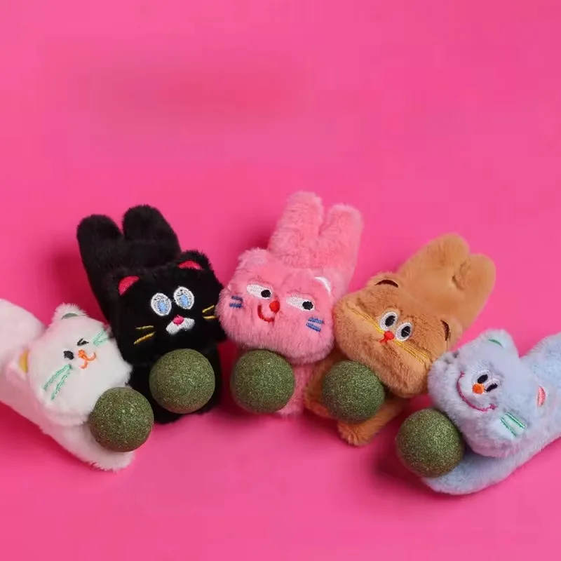 Wholesale Eco-Friendly Cute Plush Cat Toy Resistant to Catnip and Scratching for Teeth Grinding Pet Chew Supplies Pack of 5 - Image 2