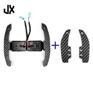 For BMW E90 E92 E93 M3 X5M X6M E70 E81 E82 E87 Carbon Fiber Magnetic Shift Paddle Car Steering Wheel LED Paddle Shifter