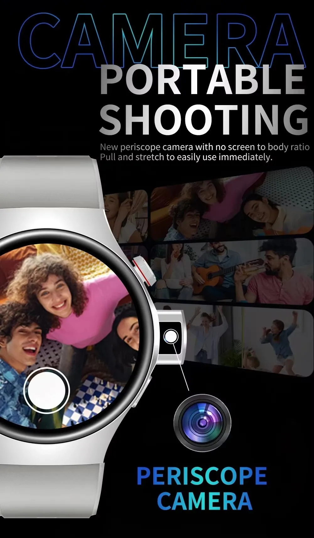 New Bw17 SmartWatch Sim Card Round Screen Smart Watch With Long Battery Life and Camera Function Bw17 PK Bw16 Bw8 Bw11 - Image 2