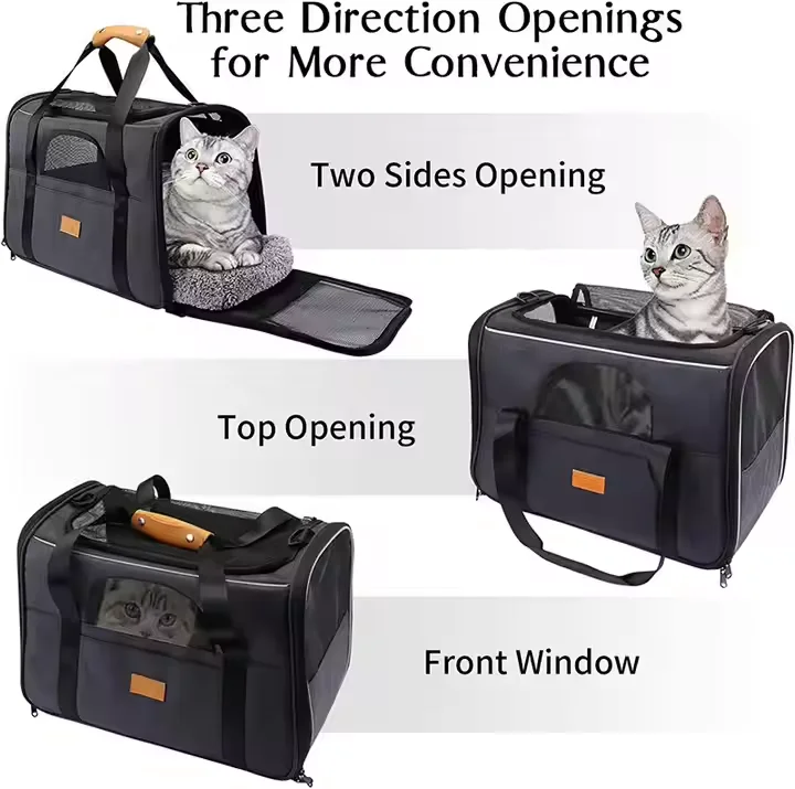 Large Cozy Travel Pet Carrier Portable Backpack Stroller Animal Pattern mesh Car Seat Safe Carrier Cat Dog Pack of 20 - Image 2