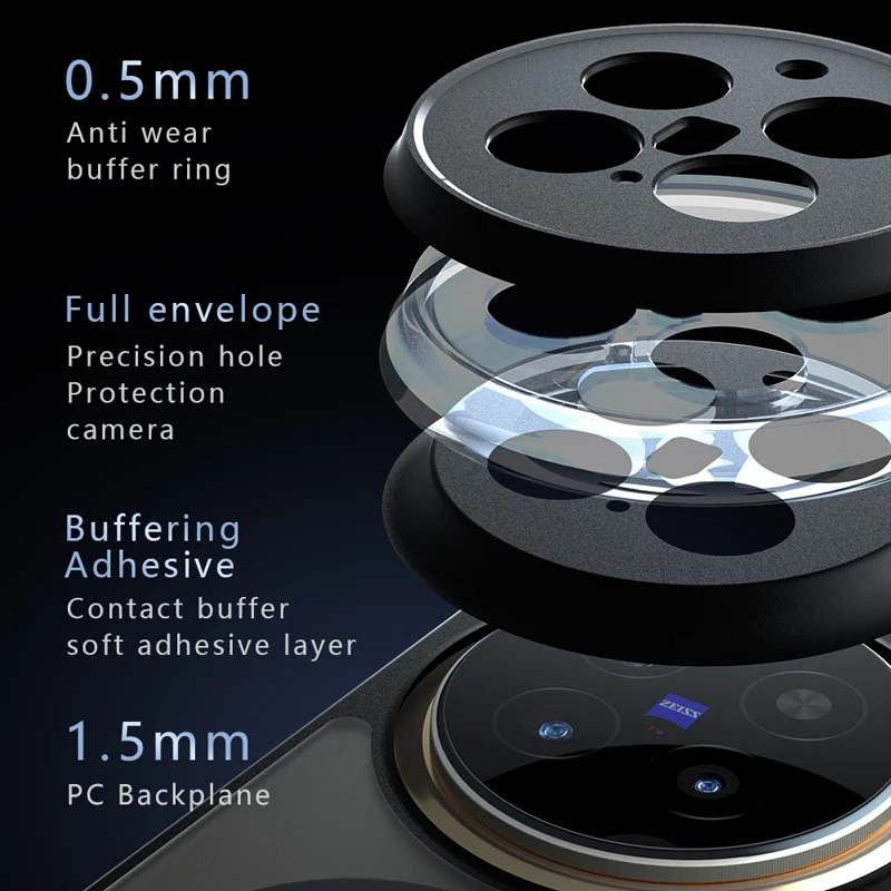 Wireless Charging Armor Case for Vivo X300 Pro Case Shockproof Magnetic Matte PC+TPU Anti-fingerprint Translucent Cover Pack of 10 - Image 3