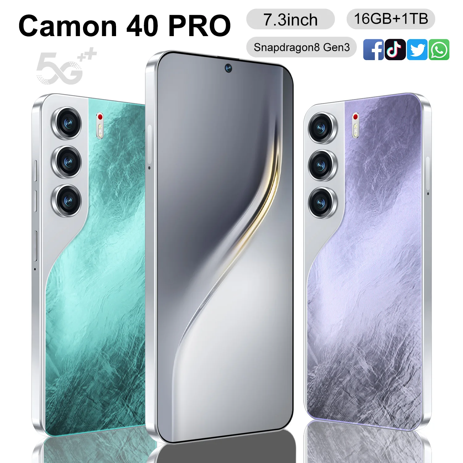 Camon 40 Smartphone High Quality 5G 16GB 1TB Large HD Screen 108MP Rear Camera Deca Core Premier Cellular for English - Image 2