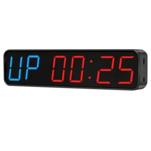 Jhering 1.5 Inch Magnetic Battery Powered Countdown LED Digital Crossfit Interval Wall Clock Portable Gym Timer