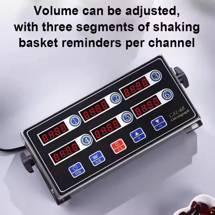 Stainless Steel 6-channel Bakery Kitchen Timer Sixth Key Digital Timing Reminder Hamburger Shop Countdown Loud Alarm Stopwatch Pack of 100 - Image 3