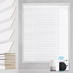 Wholesale Zigbee Alexa Tuya Google Matter Bluetooth Custom Electric Blackout Motorized Solid Wood Shades Wooden Blinds Indoor
