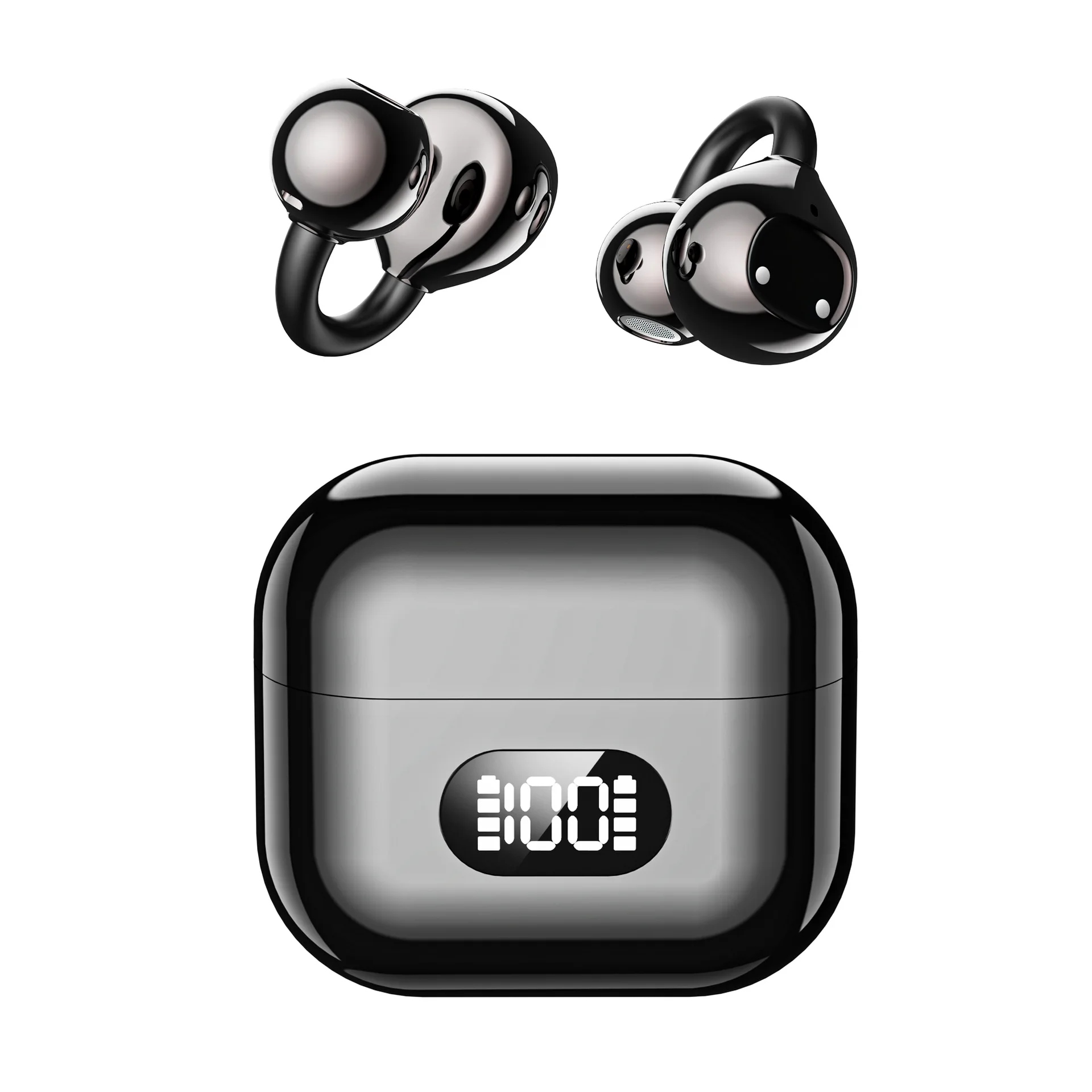 New Trending Wireless Clip-On Earbuds Digital Display OWS Running Walking Exercise Active for iphone samsung xiaomi Phone - Image 4