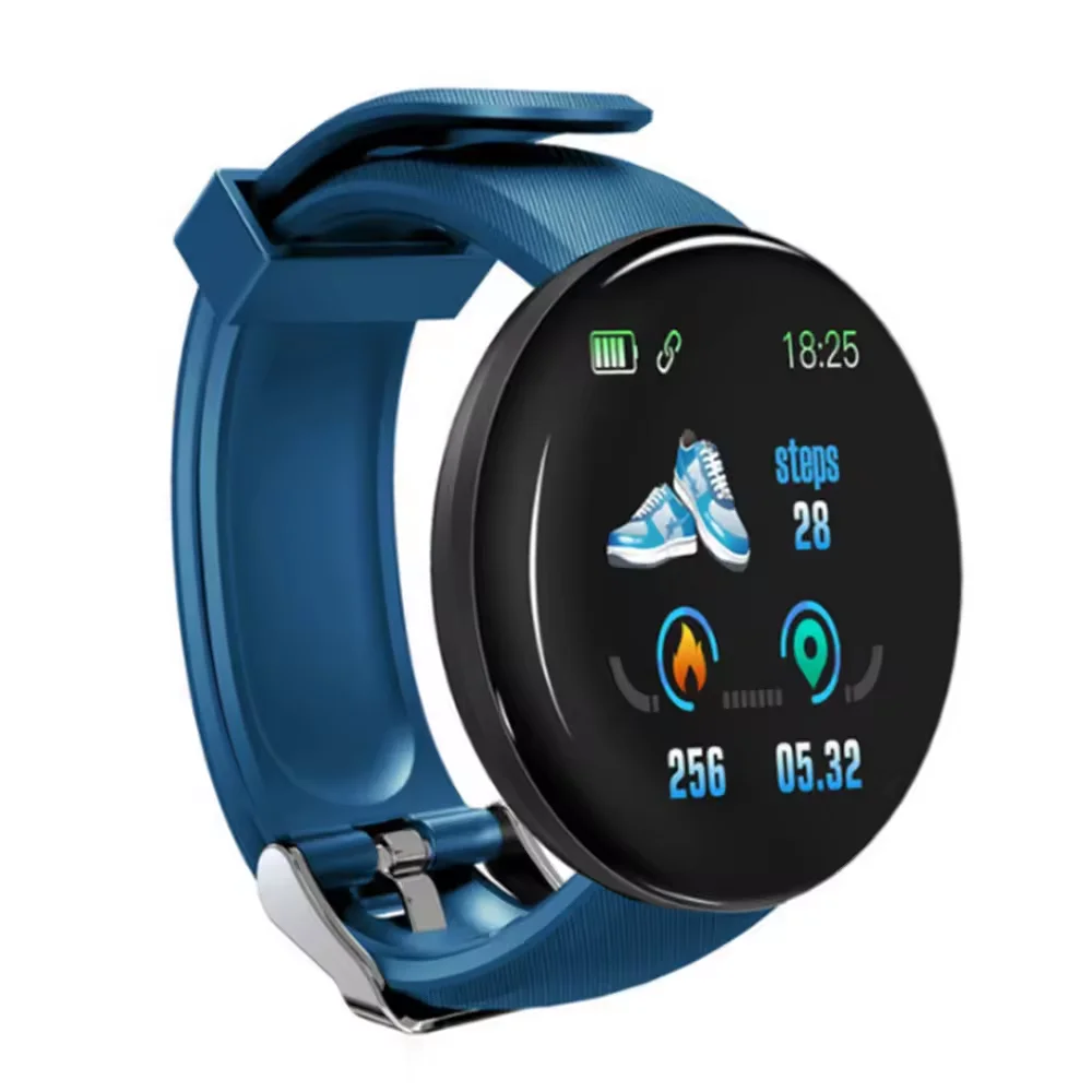 D18 Smart Bracelet Color Round Screen Heart Rate Sleep Monitor Walking Exercise Fitness Smart Watch Pack of 2 - Image 2