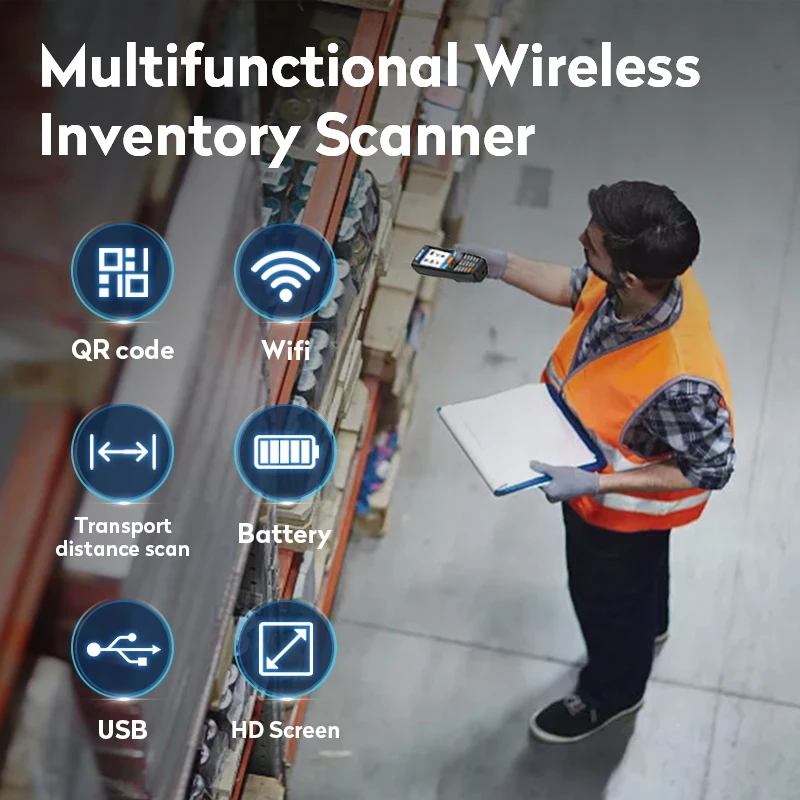 JR RF6000-2D Handheld Keyboard Terminal PDA Android Rugged Android PDA Inventory Scanner Pack of 2 - Image 4