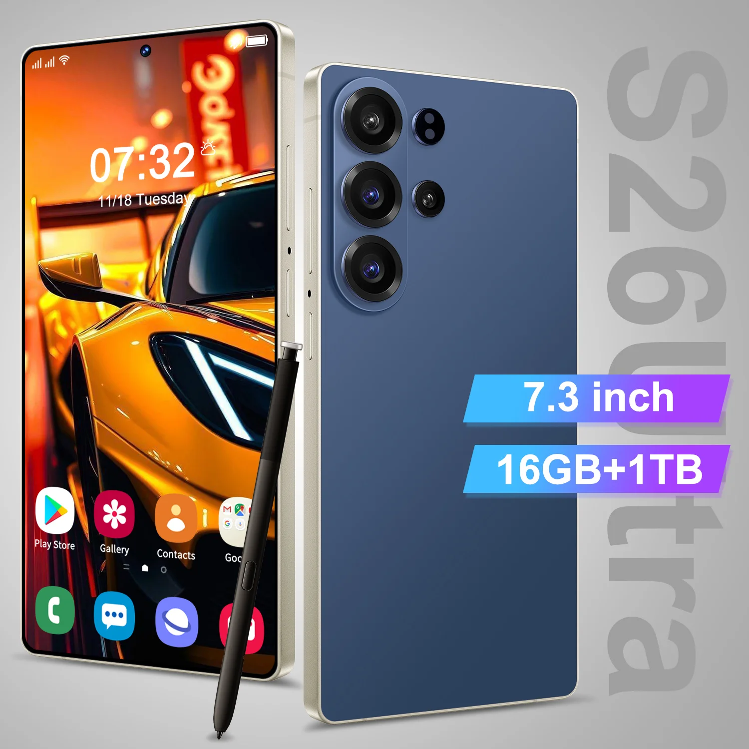 Eye-catching S26 Ultra 5G Smartphone 16GB+1TB Storage Camera Unlocked Android Mobile Phone with Face ID Fingerprint Dual SIM - Image 3