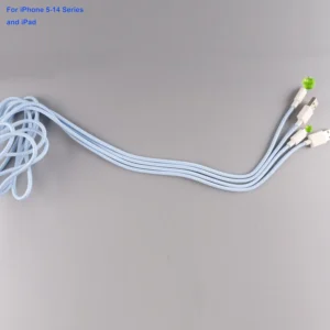 2m Blue Heavy-Duty Braided USB-A to iPhone Fast Charging Cable, Dual-Layer for Home Bed & Long-Distance Use