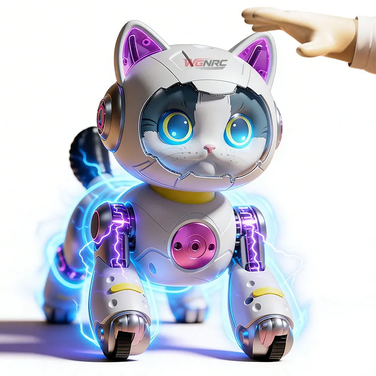 WGNRC Y14 Ai Smart Robot Cat,Gesture Sensing Remote Control Car,Intelligent Remote Control AI Smart Cat,Walking Robot Cat Toy