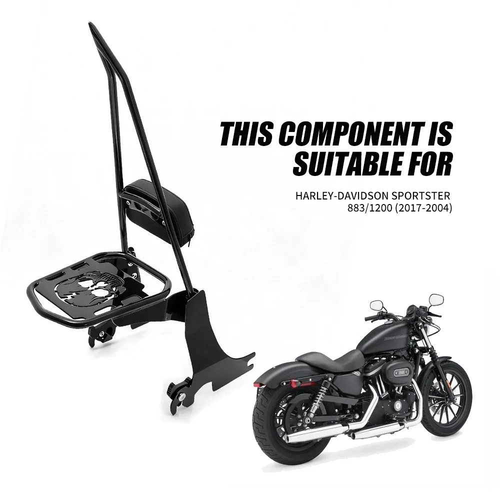 New Model - Sissy Bar for Harley-Davidson Motorcycle Tail Stand Backrest Harley Sportster XL 94-03 Modified Motorcycle Pack of 2015 - Image 3