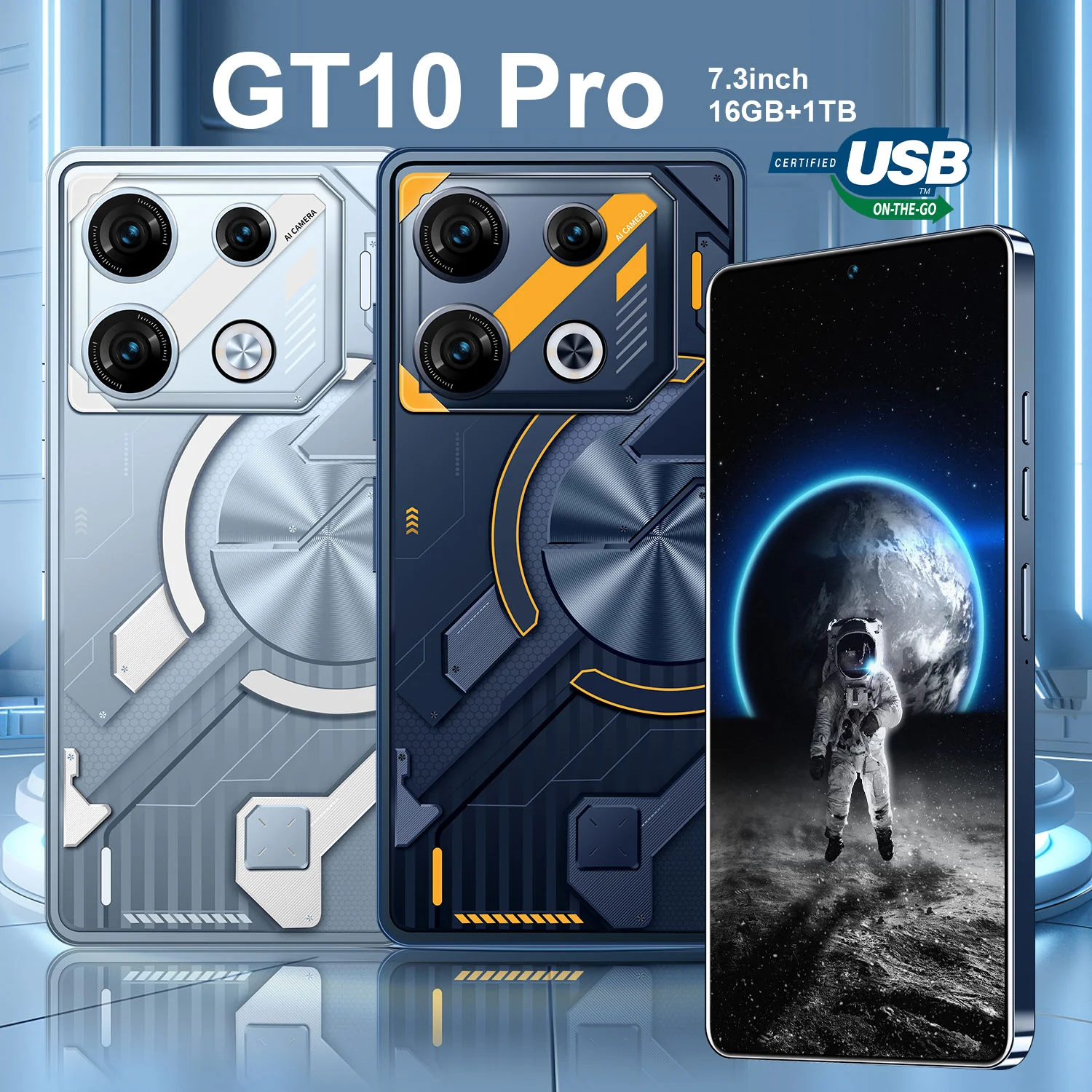 Big Screen GT10pro 6.5 Inch Full Screen 16G+1TB Android14 4G Smartphone Face ID Dual SIM Gaming Unlocked Mobile Phones - Image 4
