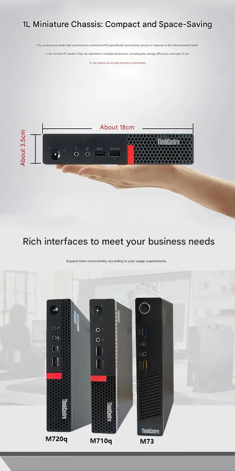 Cheap Price for Lenovo Think-Centre M73 Mini PC I5/i7 4 Gen 16G 1000G Ultra-thin Small Desktop OEM Computer for Home and Office - Image 3