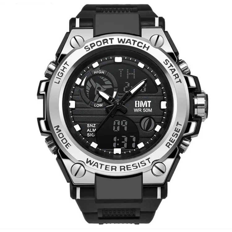 New Luxury Plastic Analog Digital Watch for Men & Boys-Outdoor Sport Style Alarm Stop Watch 30M Water Resistant - Image 2