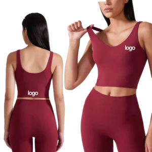 Women Beautiful Back Sujetador Deportivo Female High Strength Shockproof Running Sports Vest Yoga Bra Pack of 2