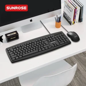 Sunrose T13s USB Wired Gaming Slim 104-Key Full-Size Plug-and-Play Keyboard and Mouse Set for PC and Laptops Pack of 20