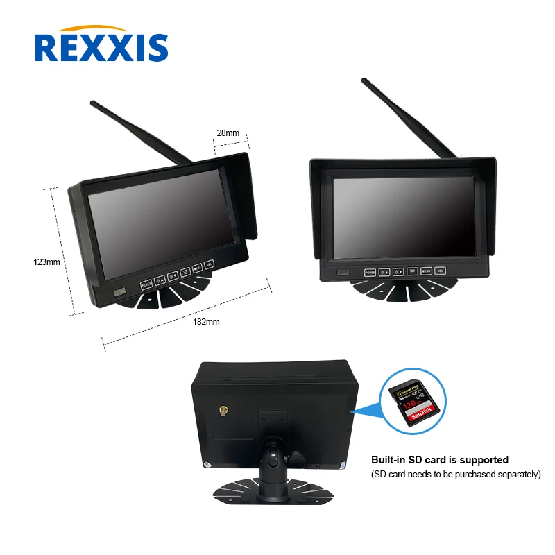 portable monitor wireless carplay screen wireless camera with lcd monitor 7" wireless tft lcd car monitor - Image 4