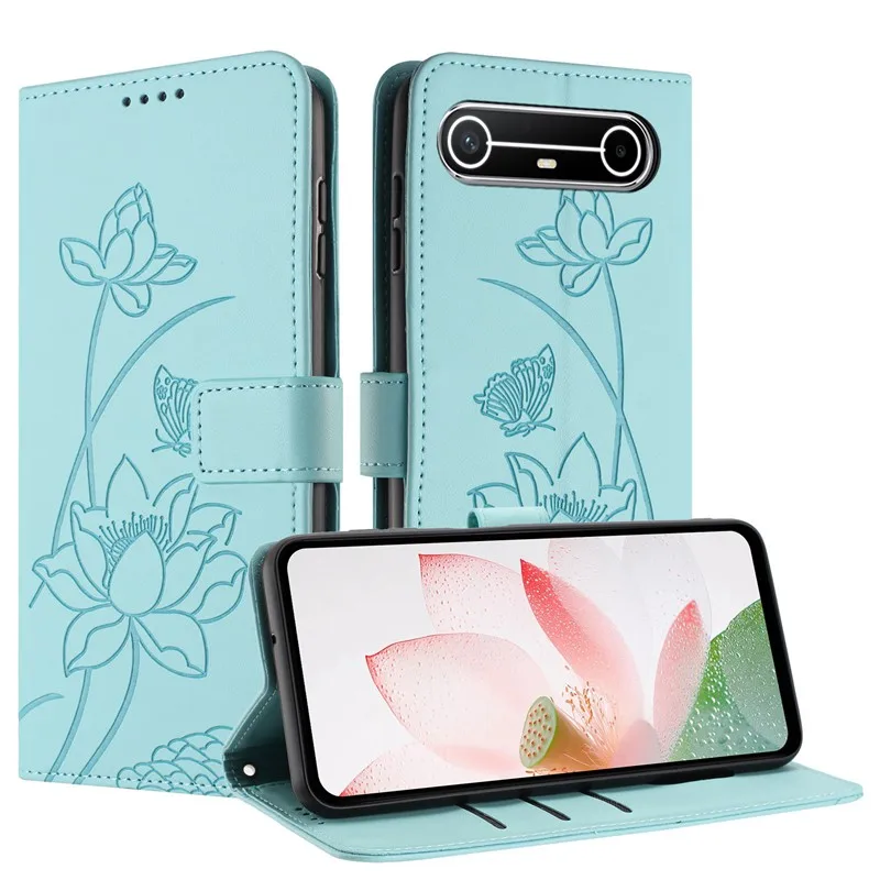 New Lotus Print Pattern Flip Wallet Case PU Case with Lanyard for Tenco Pova Slim 5G/Spark Go 5G (2025)/Pova 7 5G/Pova 7 Pro - Image 2