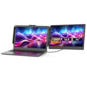 Kwumsy Factory Easy Connection Laptops Dual 1080P LCD Display Notebook Laptop Dual Screen Monitors