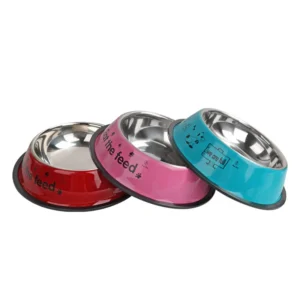 Non-Slip Stainless Steel Cat Food Plate Bowls Durable Dog Water Dishes Stackable Dog Feeding Bowls Pack of 20