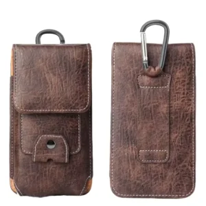 2019 New Multi-functional PU Three-layer Hook Waterproof Shockproof Sports Design Mobile Phone Waist Bag for Iphone Vertical Pack of 2