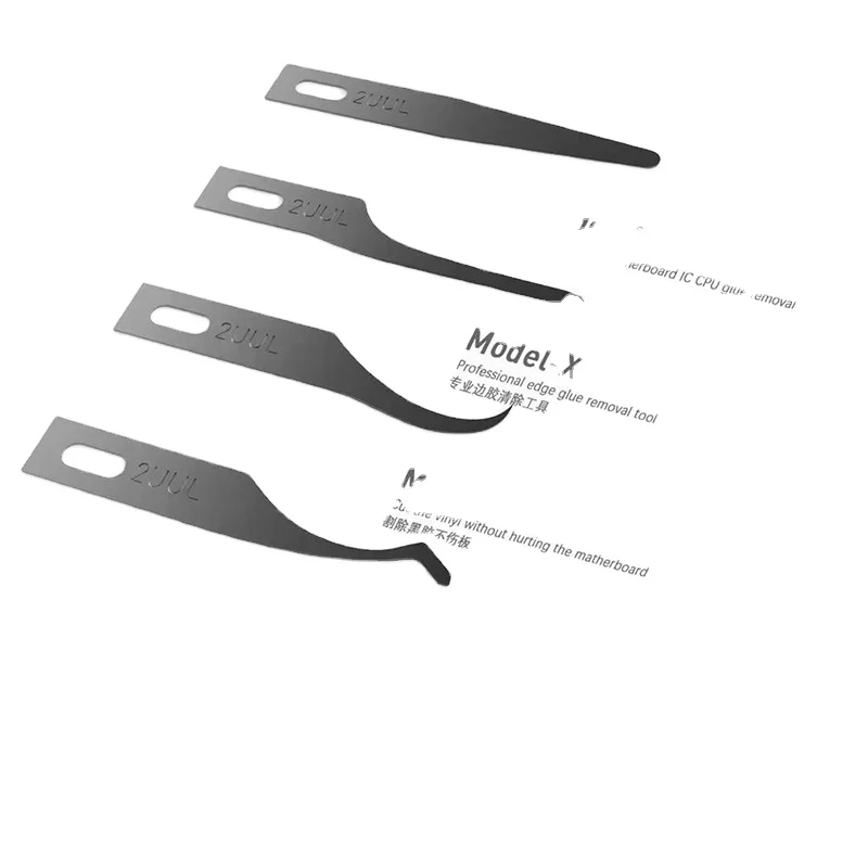 2UUL 4-in-1 Mobile Phone Repair Blade CPU Chip Glue Removal Knife Motherboard PCB Bottom Clean Scraping Tool Pack of 10 - Image 2
