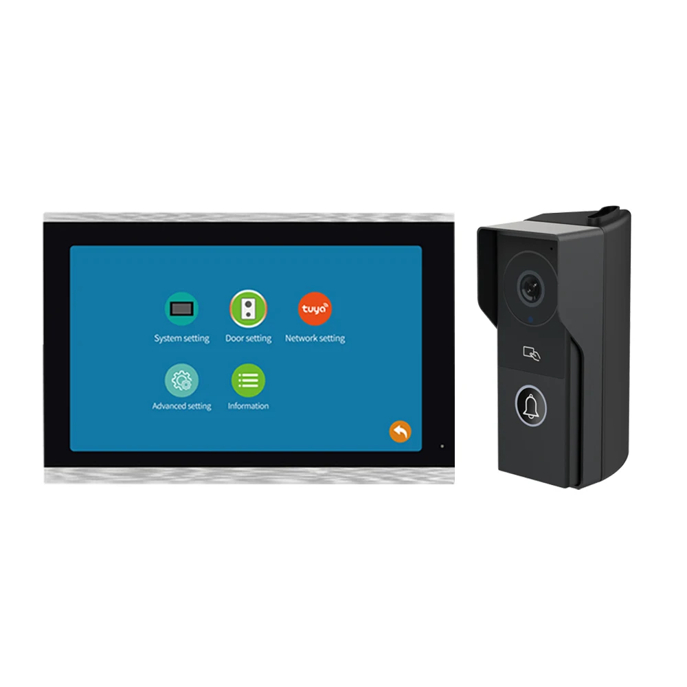 7/10 Inch Tuya Wifi Video Doorbell Video Intercom Rainproof Camera Visual Intercom Two-way Audio Remote Unlock Video Door Phone