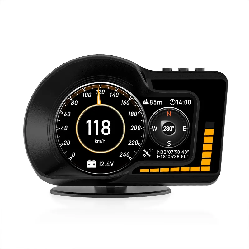F15 High-Resolution HD LCD OBD Digital Speedometer New Car Head-Up Display No Delay High Functionality 1 Year Warranty Pack of 2