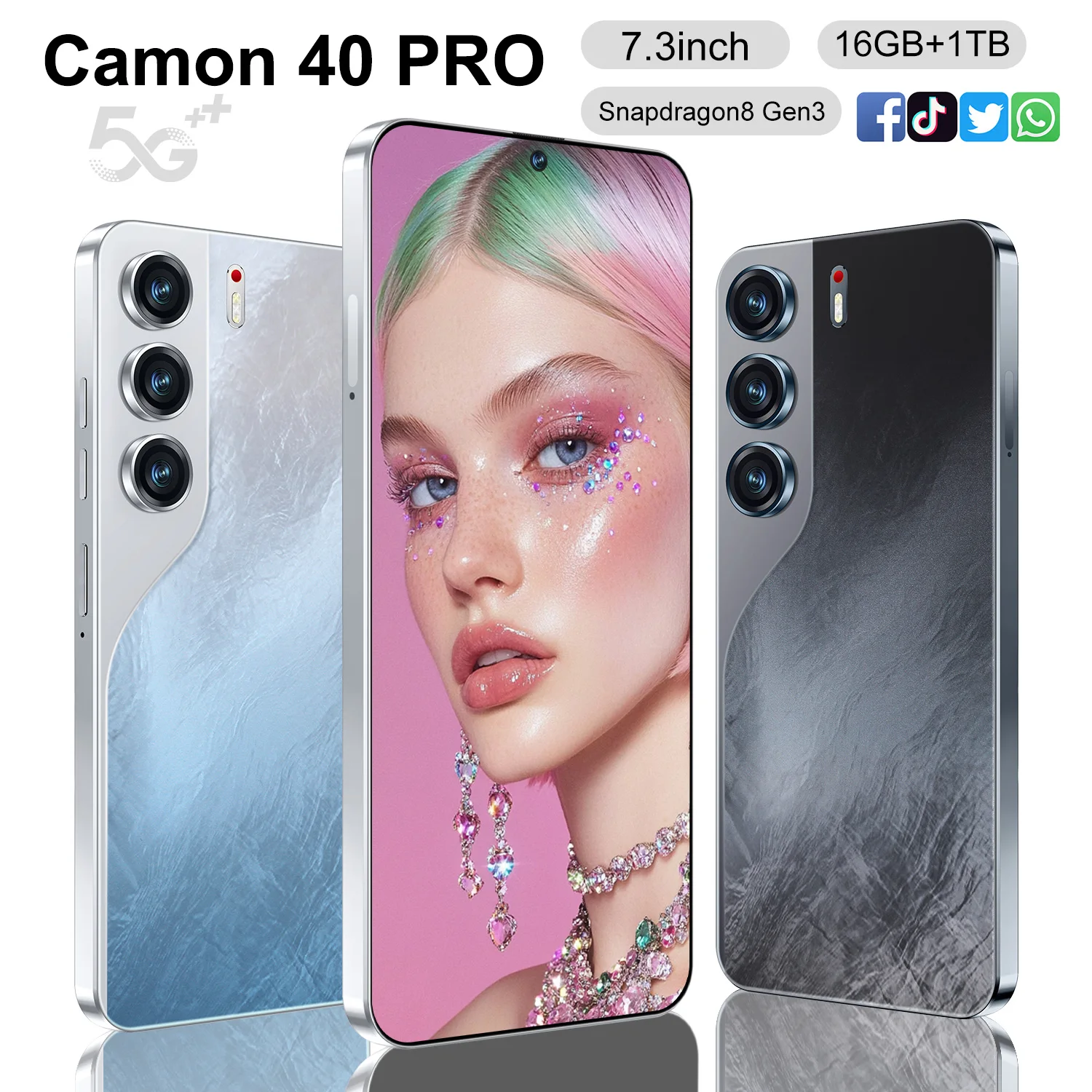 Tecno Camon 40 Pro Smartphone 16GB RAM 1TB Storage 108MP Rear Camera Large HD Screen 65W for English Speaking Cellular - Image 4