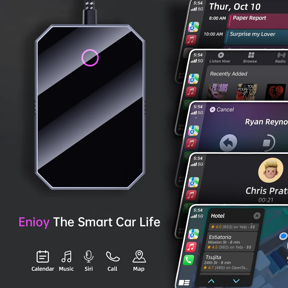 OEM ODM Carplay Dongle Wireless Adapter Convert 2 in 1Upgrade USB Android Auto Carplay Adaptor for Cars From 2015 IPhone10+ - Image 2