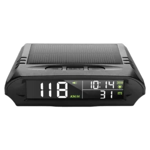 SX-TECH Car ATV Multi-Function Display HUD Digital GPS Speedometer Fatigue Driving Reminder Overspeed Alarm Time Altitude Solar