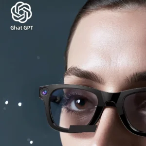 AI Smart Wearable 8MP Video Camera Glasses with Bar Design Smart Eye Glass with Camera Accessory Warranty Pack of 2