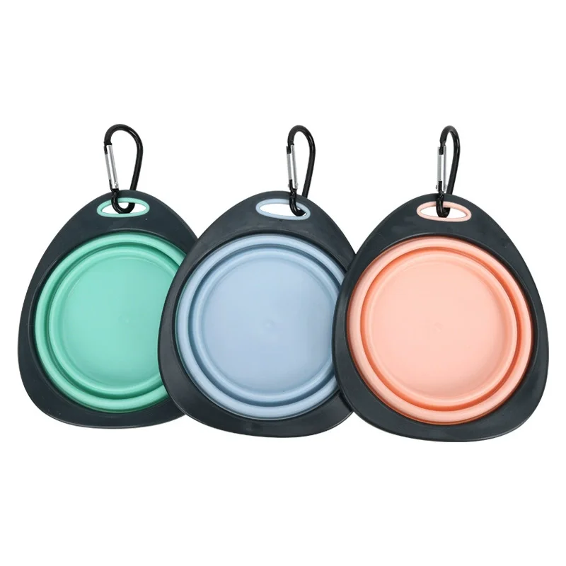 2-in-1 Pet Outdoor Traveling Folding Feeder Water Dish Cup Portable Water Bowl for Dogs Cats Pack of 50