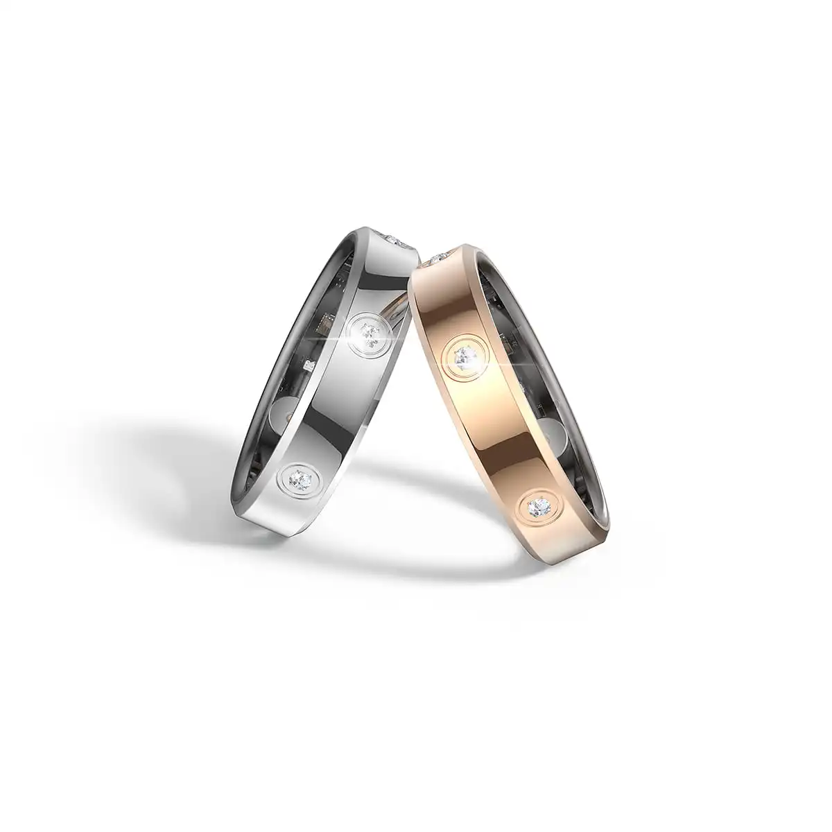 Stainless Steel Health Tracking Smart Rings Women Men Fitness Sleep Tracker IP68 Waterproof Heart Rate Temperature App Control