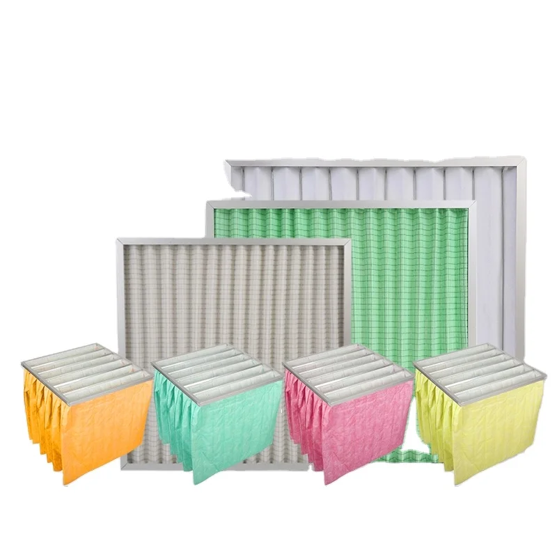 Fiberglass Media Air Pocket Filter Medium Efficiency F7 Bag Air Purifier Filters with Metal Frame - Image 2