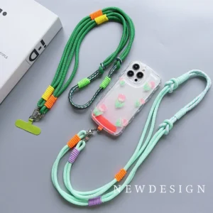 Fashion Creative Knotted Mobile Phone Lanyard Long Crossbody Strap Durable Adjust Universal for Case Bag Outdoor Trendy Pack of 5